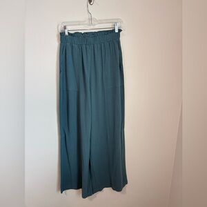Teal Wide-Leg Pants